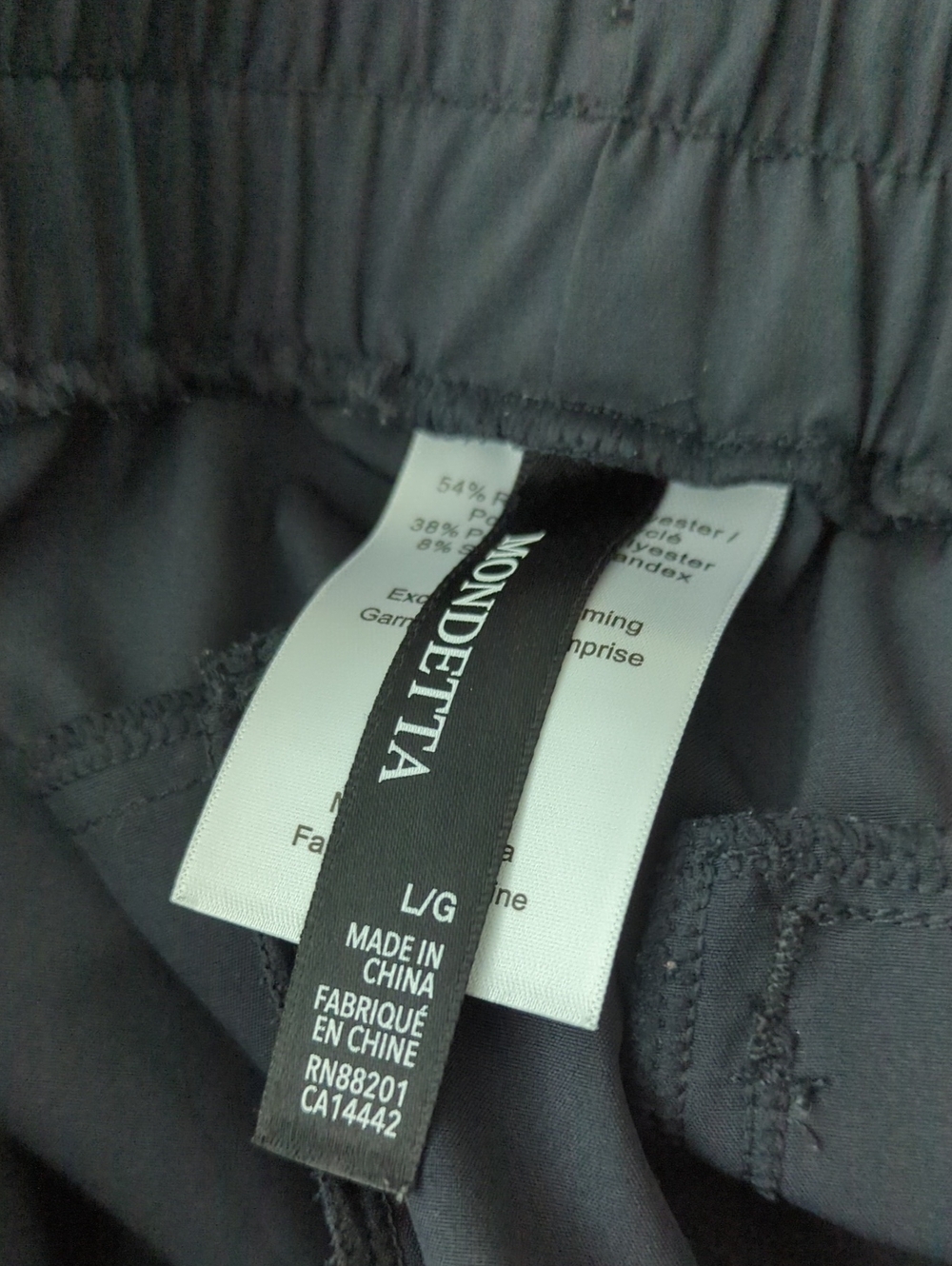 NWT! ~MONDETTA~ FABULOUS BLACK WIDE LEG PANTS-L - Picture 12 of 13